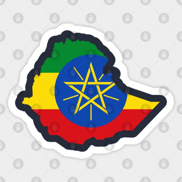 Ethiopia Flag Map Sticker by Historia